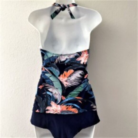 TROPICAL TANKINI  SET BOY SHORTS TWO PIECE SWIMSUIT - Picture 5 of 12